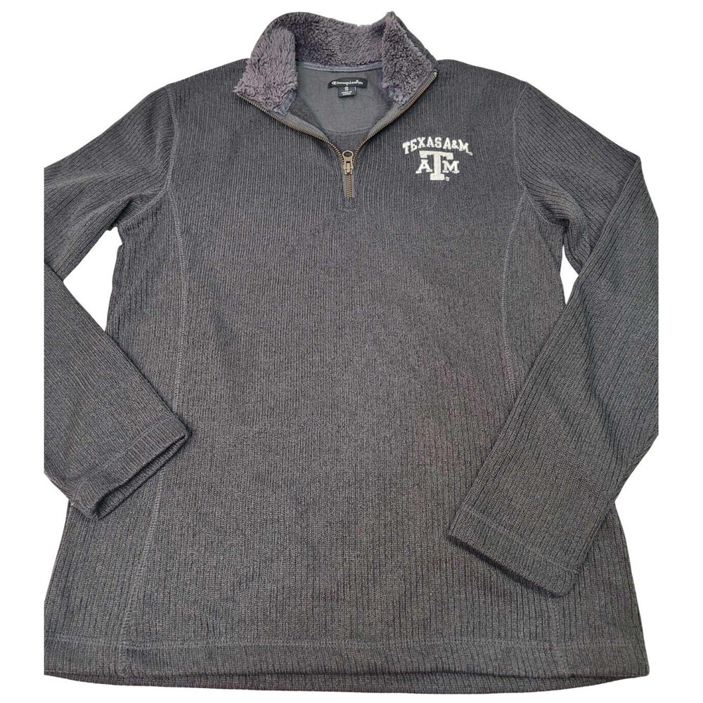 Champion Elite Texas A&M 1/4 Zip‎ Gray Sweater Men's Small